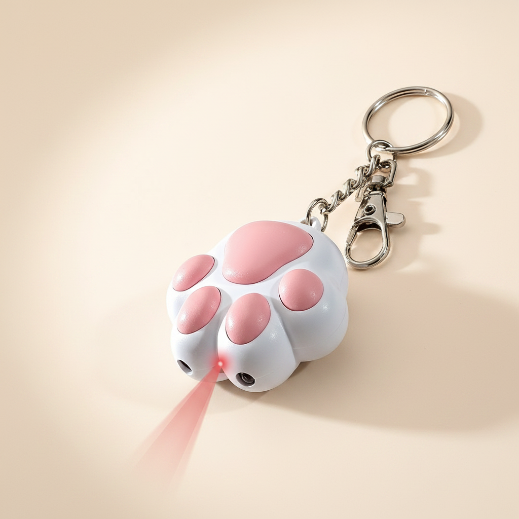 FluffHero ZoomBall interactive cat toy on cream studio background